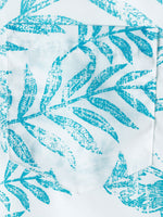 Blue Aloha Hawaiian Casual Shirt with Tropical Print