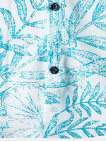 Blue Aloha Hawaiian Casual Shirt with Tropical Print