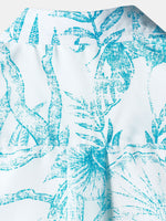Blue Aloha Hawaiian Casual Shirt with Tropical Print