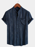 Textured Lightweight Breathable Relaxed Short Sleeve Shirt