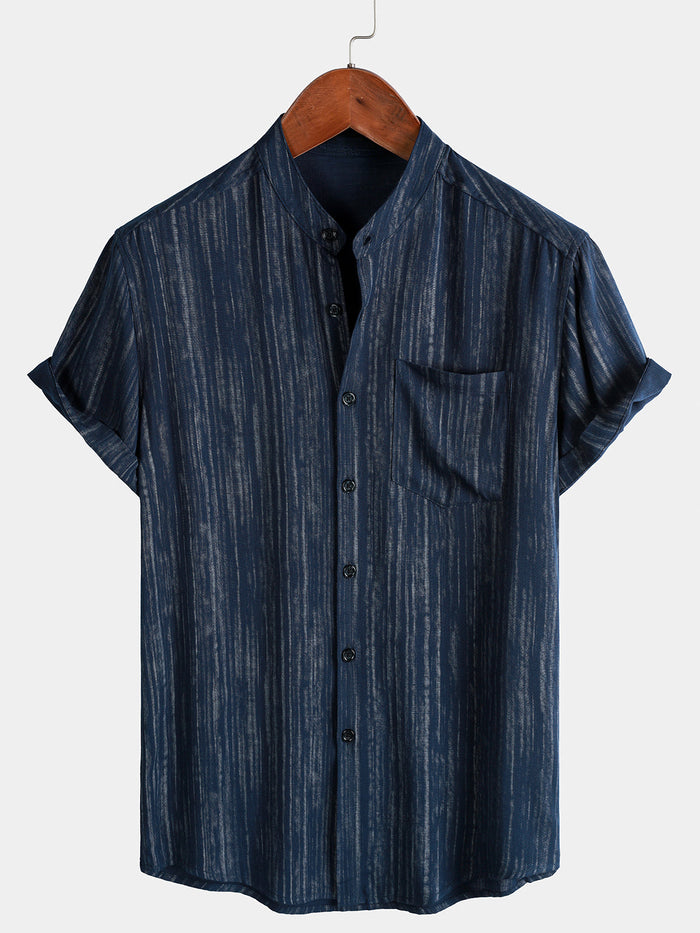 Textured Lightweight Breathable Relaxed Short Sleeve Shirt