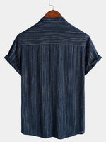 Textured Lightweight Breathable Relaxed Short Sleeve Shirt