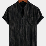 Casual Striped Short-Sleeve Shirt