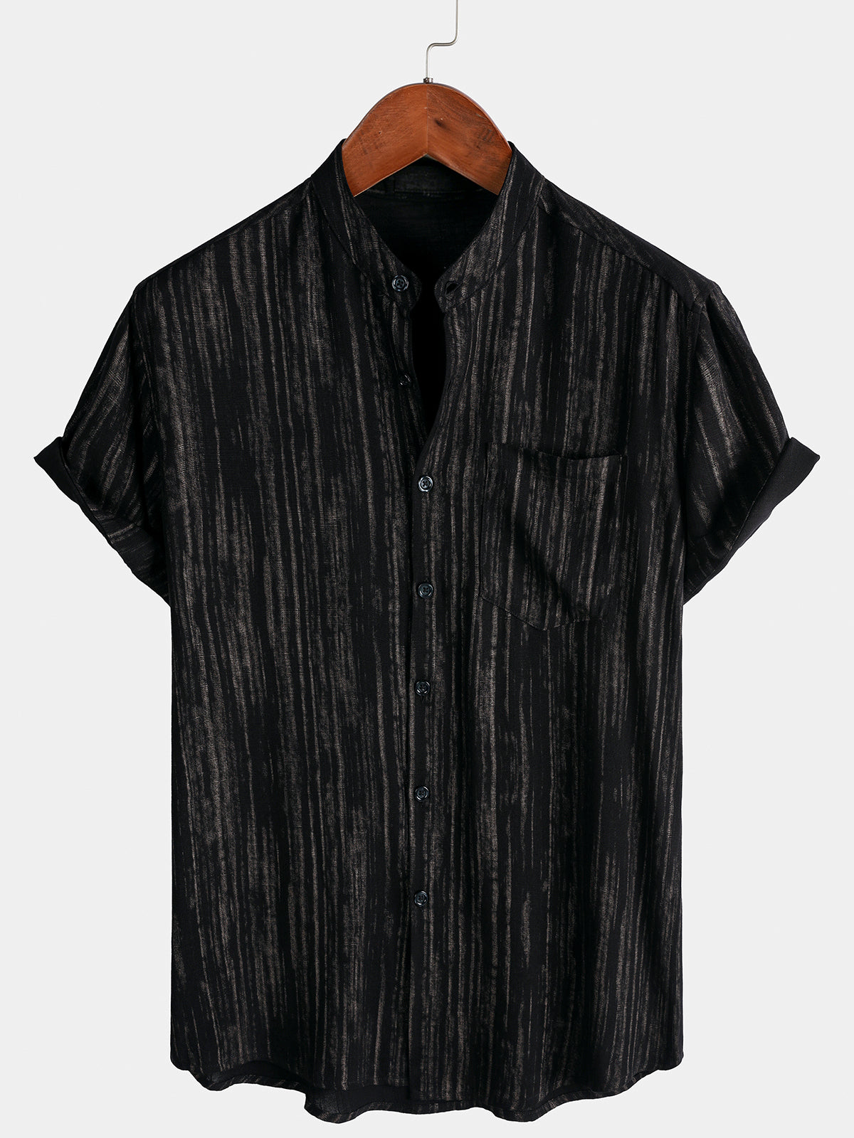 Casual Striped Short-Sleeve Shirt