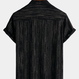 Casual Striped Short-Sleeve Shirt