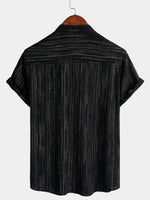 Casual Striped Short-Sleeve Shirt