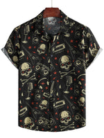 Cotton Hawaiian Punk Rock Style Shirt for Men