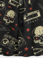 Cotton Hawaiian Punk Rock Style Shirt for Men