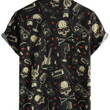 Cotton Hawaiian Punk Rock Style Shirt for Men