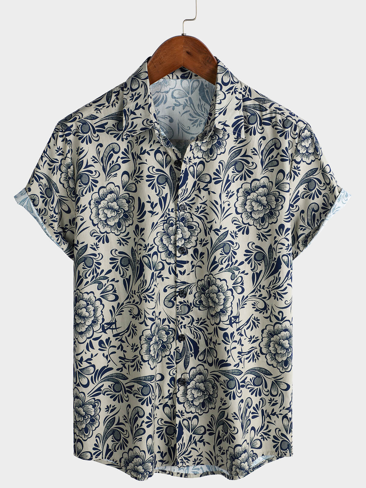 Casual Floral Shirt, Short Sleeves, Perfect for Parties