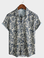 Casual Floral Shirt, Short Sleeves, Perfect for Parties