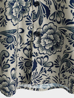 Casual Floral Shirt, Short Sleeves, Perfect for Parties