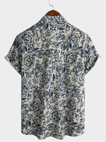 Casual Floral Shirt, Short Sleeves, Perfect for Parties