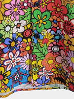 Breathable Pocket Floral Print Vintage 70s Shirt