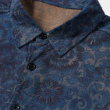 Navy Floral Vintage Short Sleeve Shirt