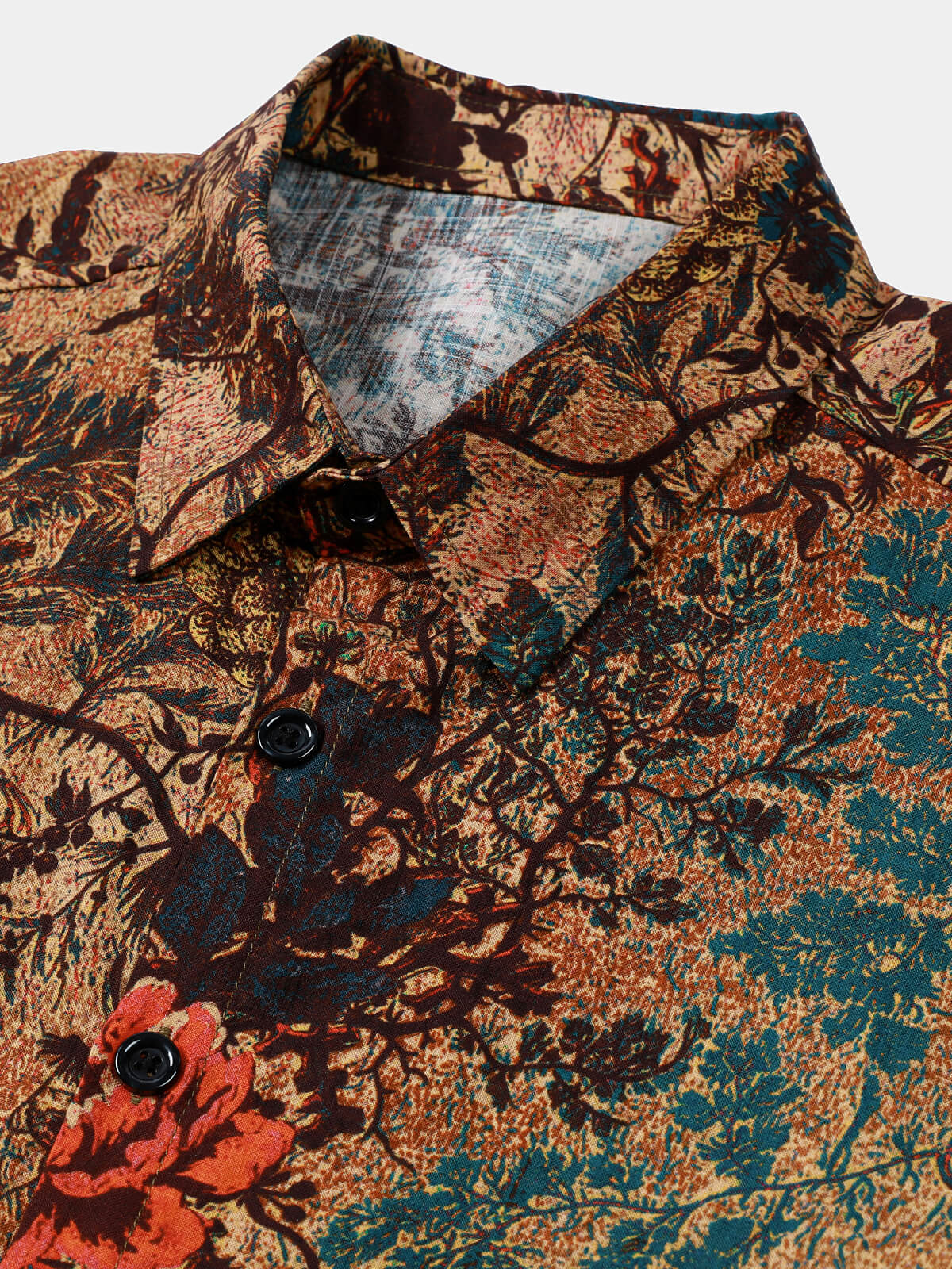 Retro Floral Pattern Breathable Summer Shirt