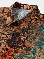 Retro Floral Pattern Breathable Summer Shirt