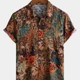 Retro Floral Pattern Breathable Summer Shirt