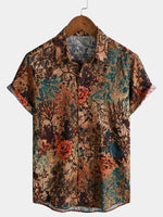 Retro Floral Pattern Breathable Summer Shirt