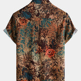 Retro Floral Pattern Breathable Summer Shirt