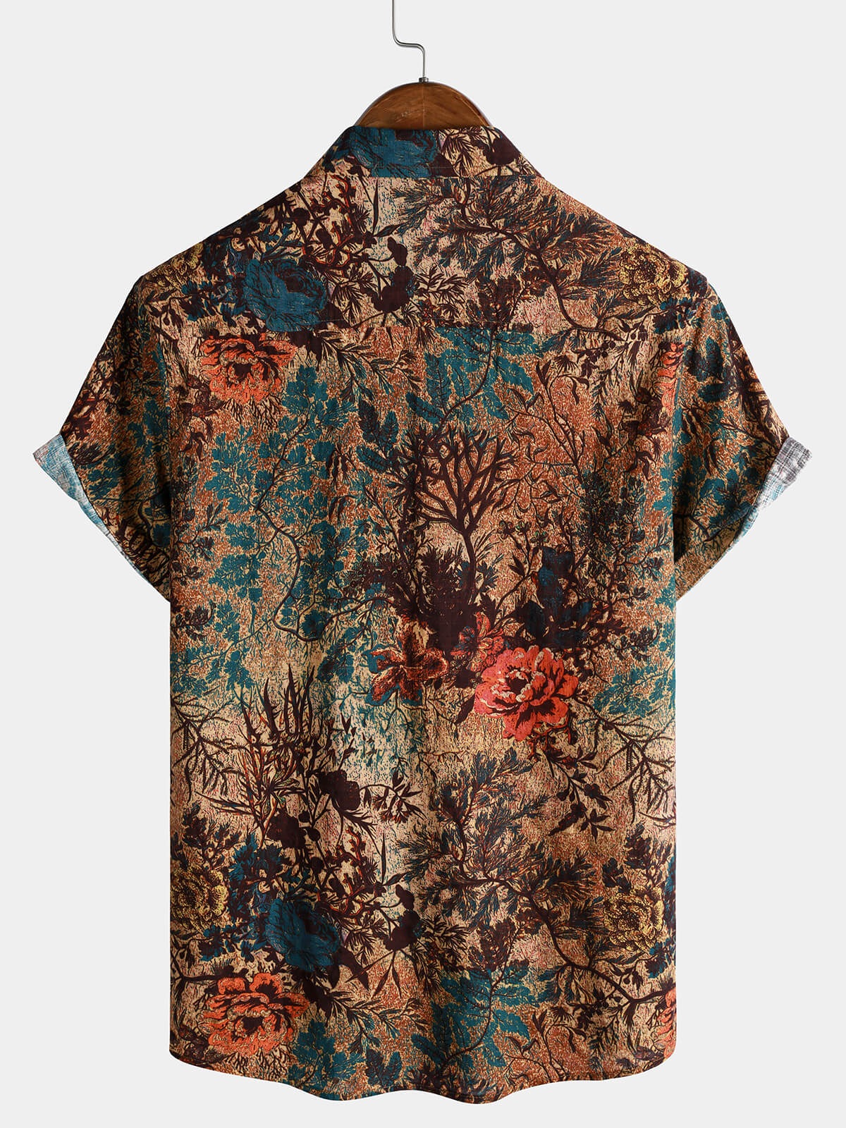Retro Floral Pattern Breathable Summer Shirt