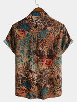 Retro Floral Pattern Breathable Summer Shirt