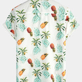 Hawaiian Short Sleeve Shirt with Pineapple Print