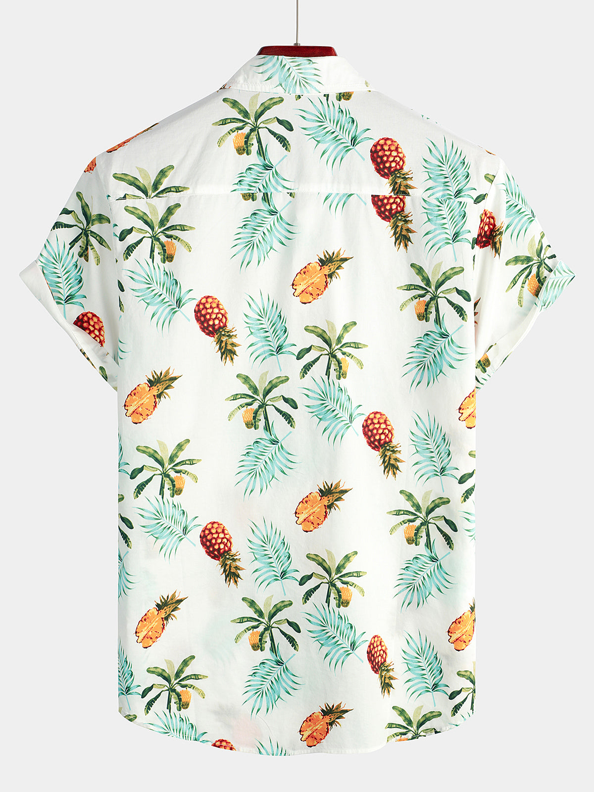Hawaiian Short Sleeve Shirt with Pineapple Print