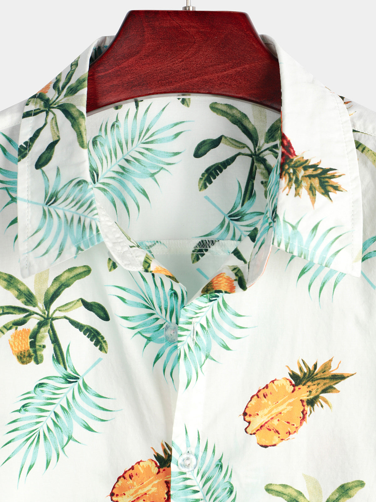 Hawaiian Short Sleeve Shirt with Pineapple Print