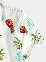 Hawaiian Short Sleeve Shirt with Pineapple Print
