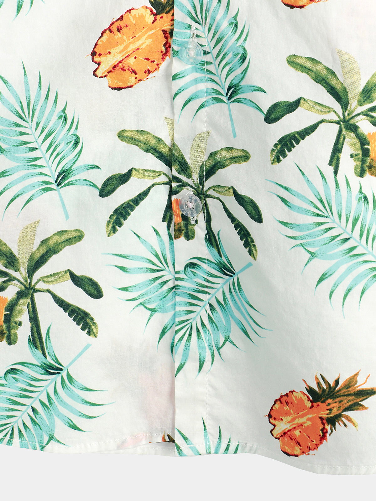 Hawaiian Short Sleeve Shirt with Pineapple Print