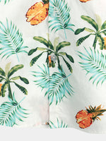 Hawaiian Short Sleeve Shirt with Pineapple Print