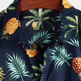 Hawaiian Short Sleeve Shirt with Pineapple Print