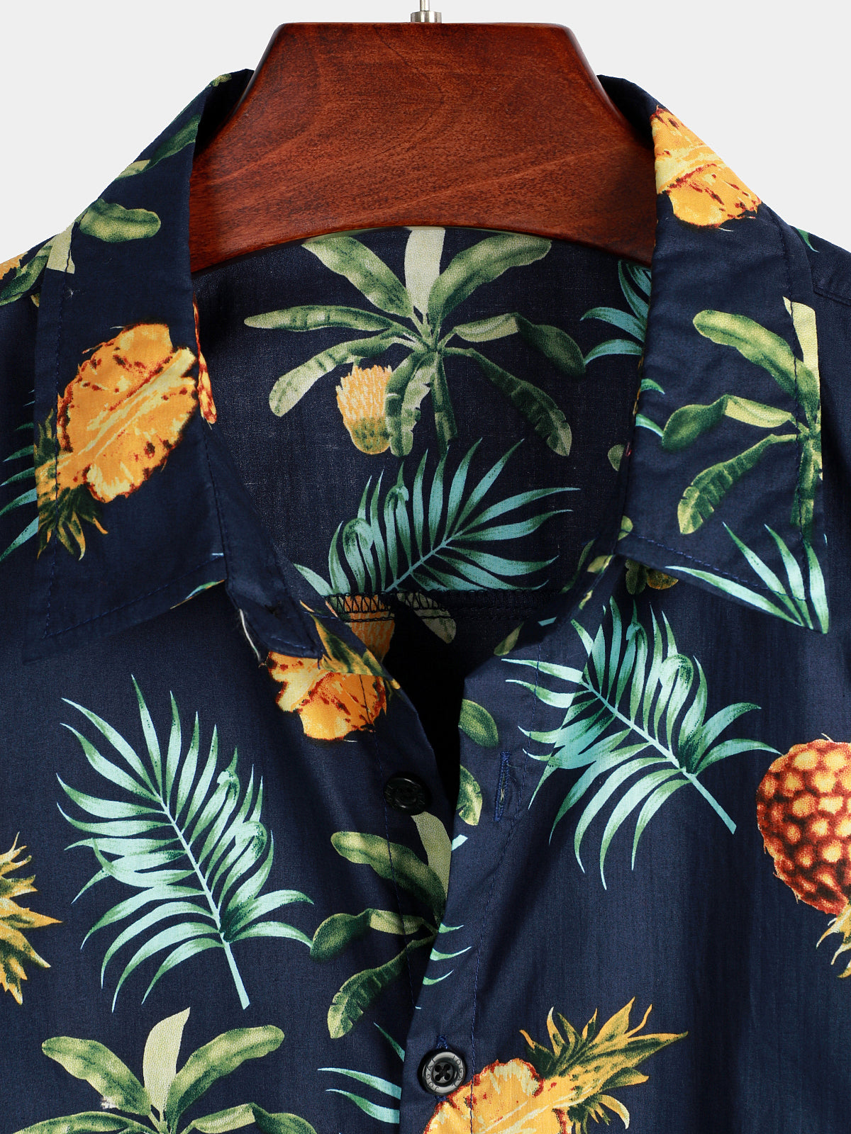 Hawaiian Short Sleeve Shirt with Pineapple Print