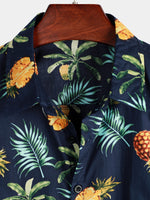 Hawaiian Short Sleeve Shirt with Pineapple Print
