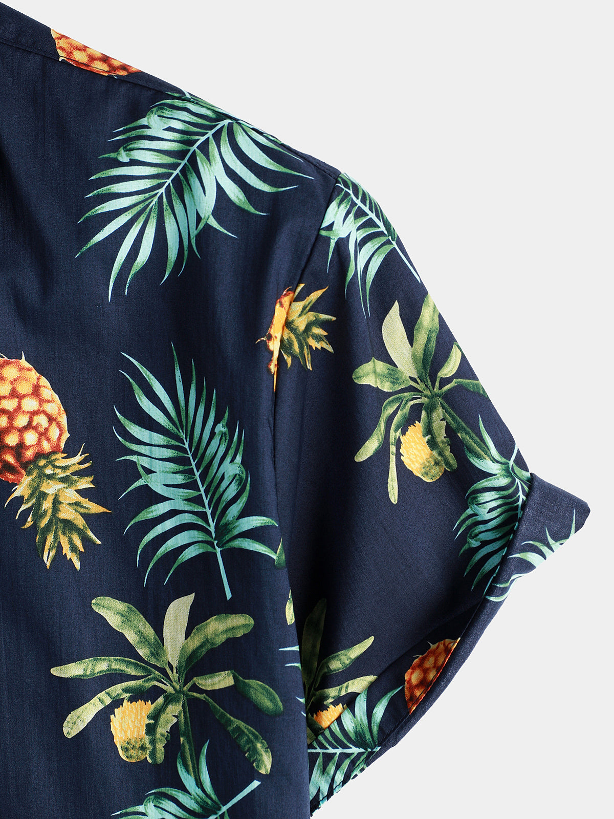 Hawaiian Short Sleeve Shirt with Pineapple Print