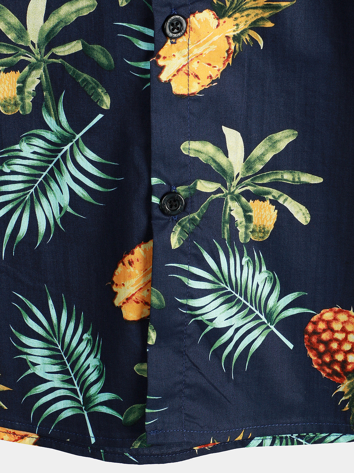 Hawaiian Short Sleeve Shirt with Pineapple Print