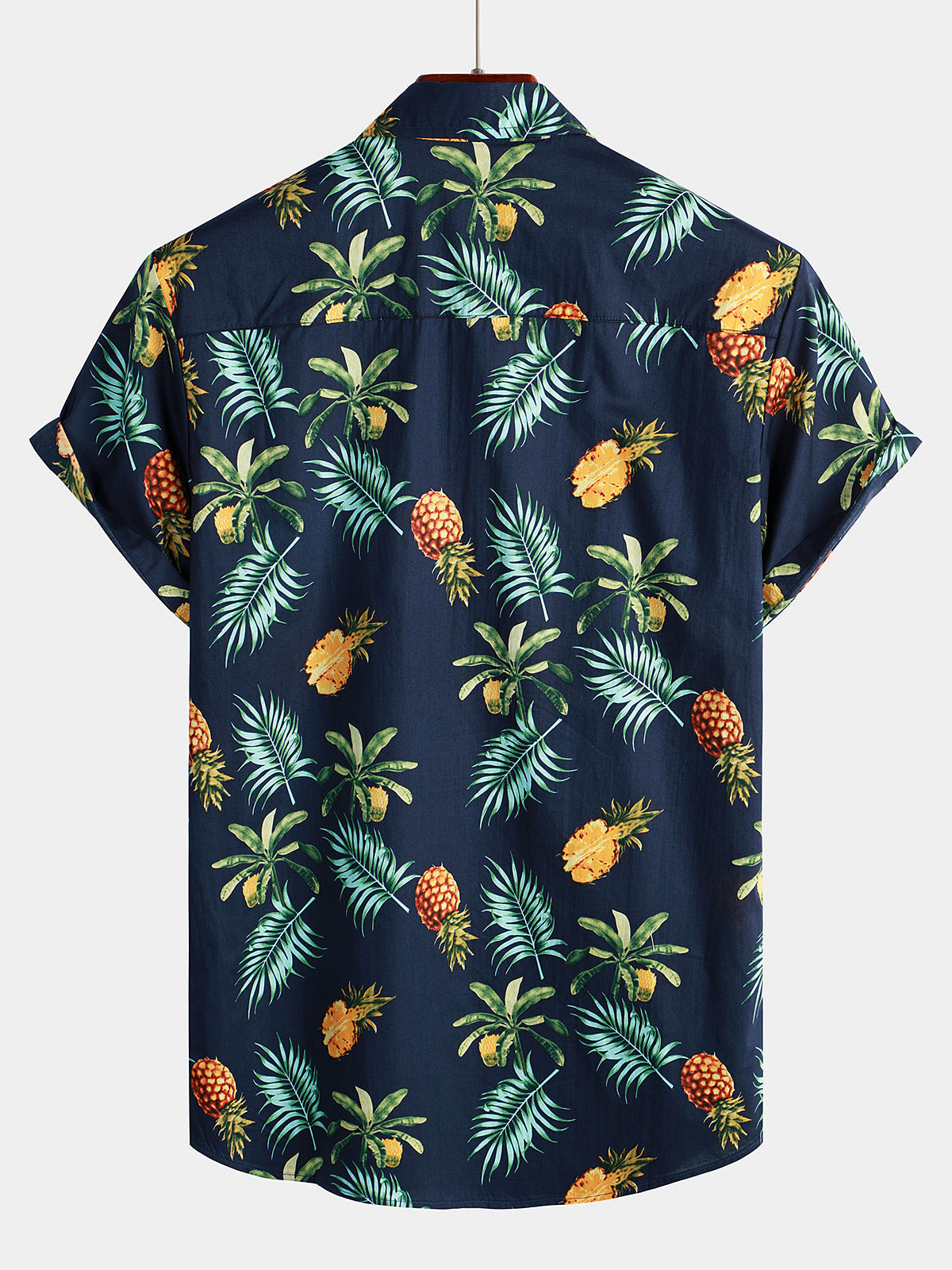 Hawaiian Short Sleeve Shirt with Pineapple Print