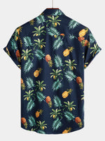 Hawaiian Short Sleeve Shirt with Pineapple Print