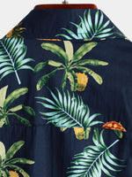 Hawaiian Short Sleeve Shirt with Pineapple Print