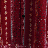 Vintage 70s Retro Red Striped Short Sleeve Button-Up Shirt