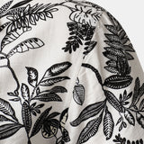 Hawaiian White Tropical Leaves Print Casual Shirt
