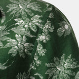 Hawaiian Green Tropical Floral Print Casual Shirt