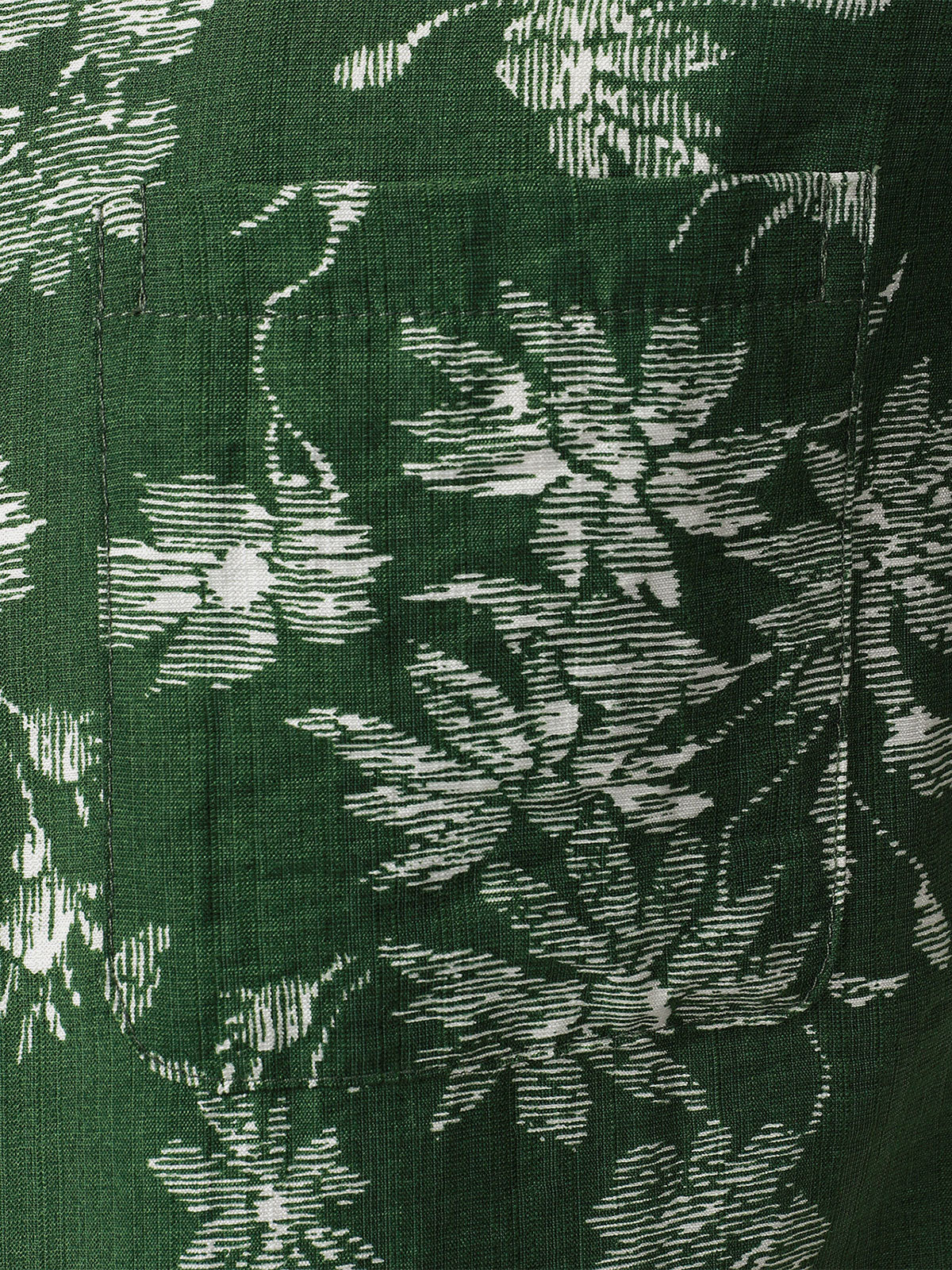 Hawaiian Green Tropical Floral Print Casual Shirt