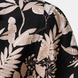 Summer Beach Tropical Leaves Print Short Sleeve Shirt
