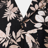 Summer Beach Tropical Leaves Print Short Sleeve Shirt