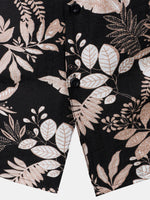 Summer Beach Tropical Leaves Print Short Sleeve Shirt