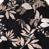 Summer Beach Tropical Leaves Print Short Sleeve Shirt