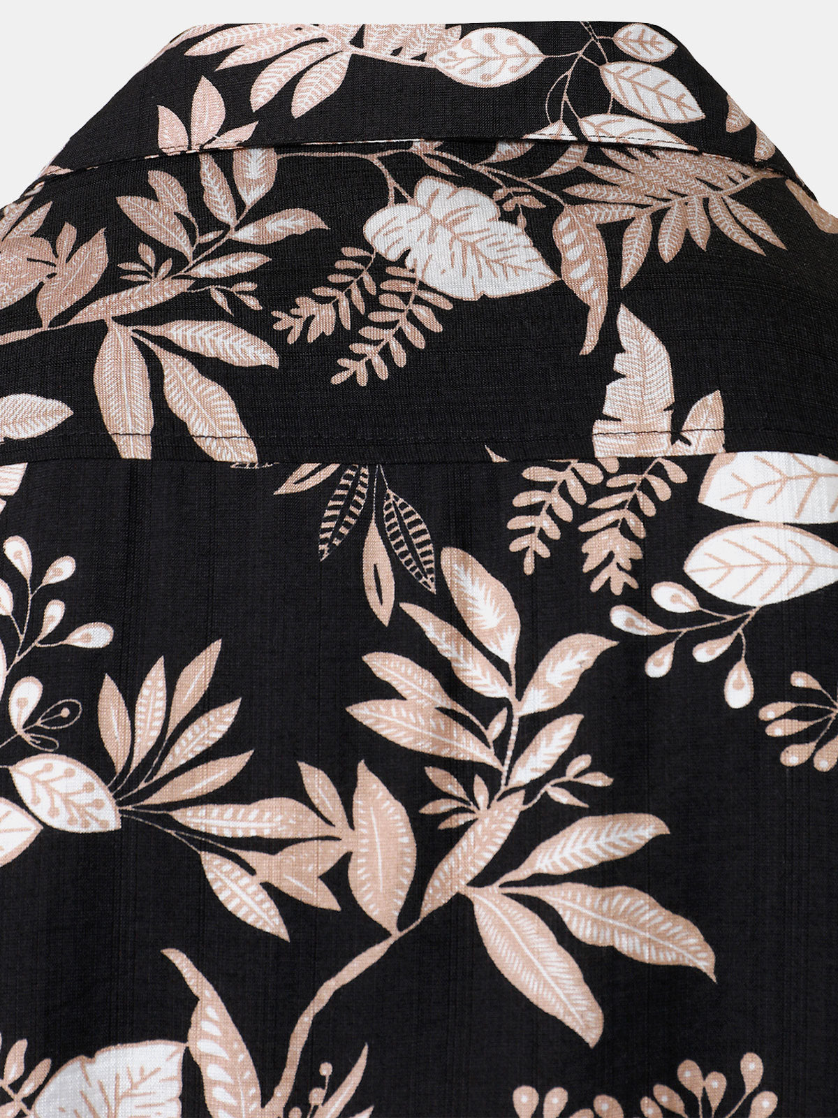 Summer Beach Tropical Leaves Print Short Sleeve Shirt