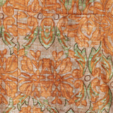 Short-Sleeve Retro, Casual, Button-Up, Pocket, Beach, Vintage, Orange Shirt